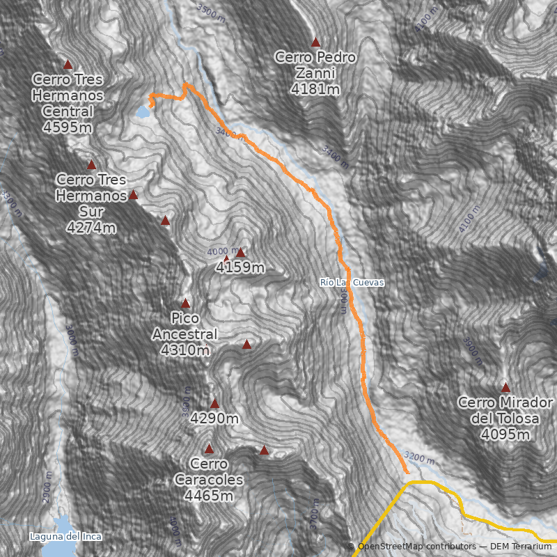 Mapa Laguna del Potrero Escondido