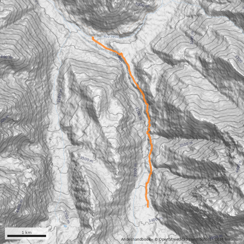 Mapa Mirador Glaciar Norte del Marmolejo
