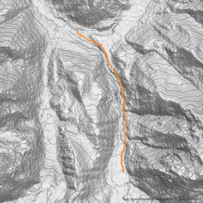Mapa Mirador Glaciar Norte del Marmolejo