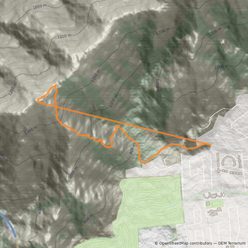 Mapa Cerro El Carbón por Agua del Palo