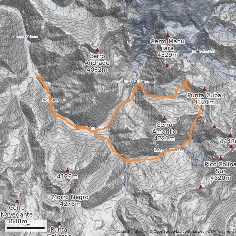 Mapa Circuito Colina-Nieves Negras