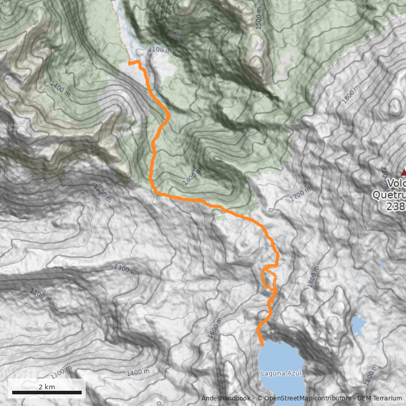 Mapa Laguna Azul