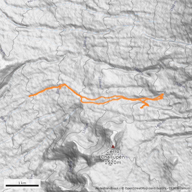 Mapa Zanjón Challupén