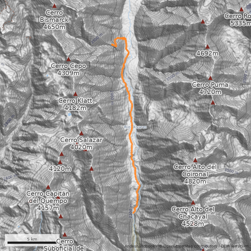 Mapa Mirador de la Cordillera Ferrosa