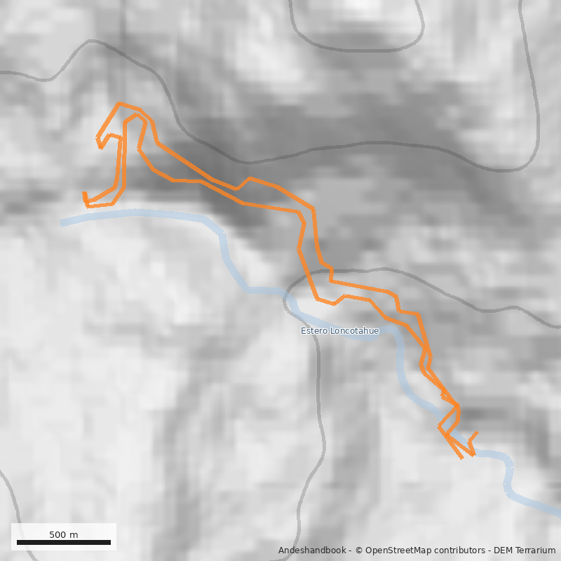 Mapa Cascada Loncotahue