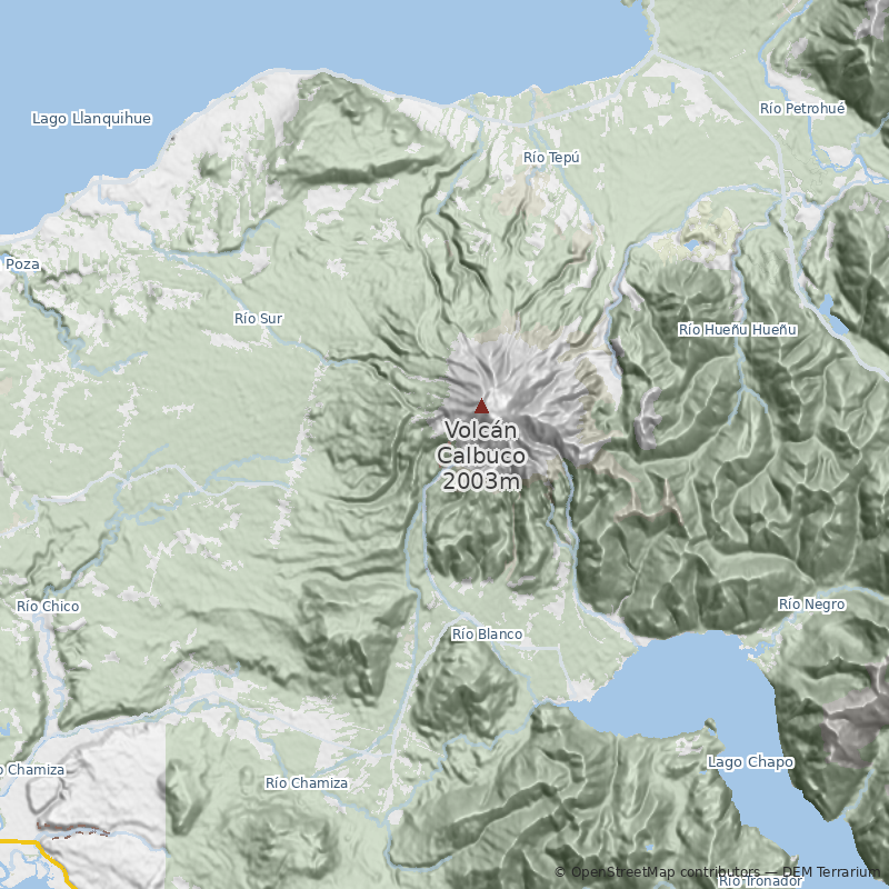 Mapa Refugio Volcán Calbuco