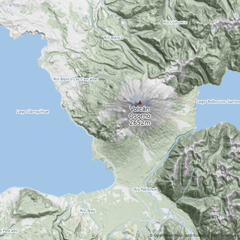 Mapa Enlace Volcán Osorno