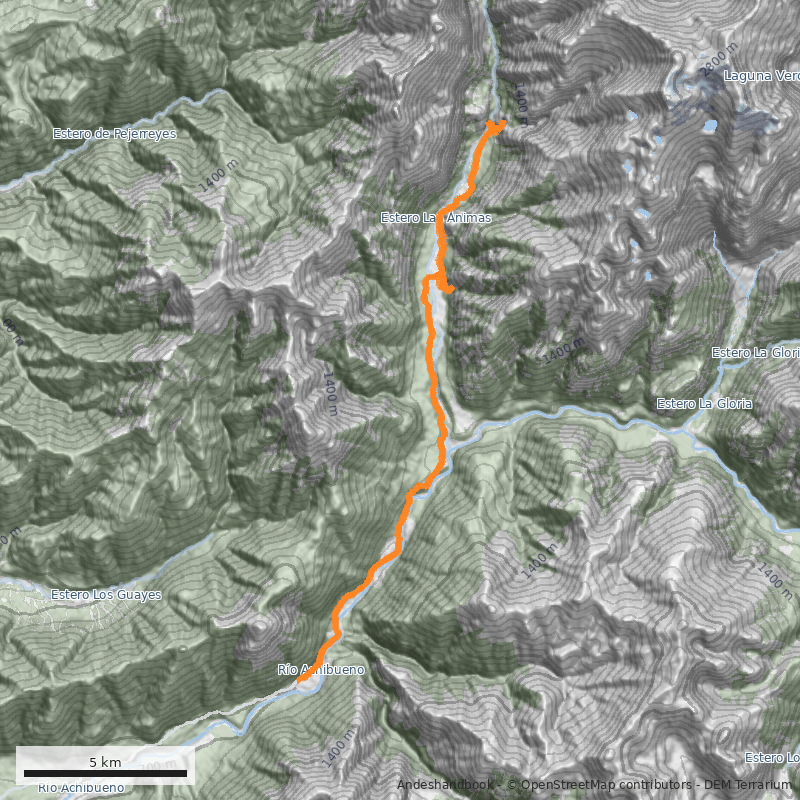Mapa Cascadas las Ánimas