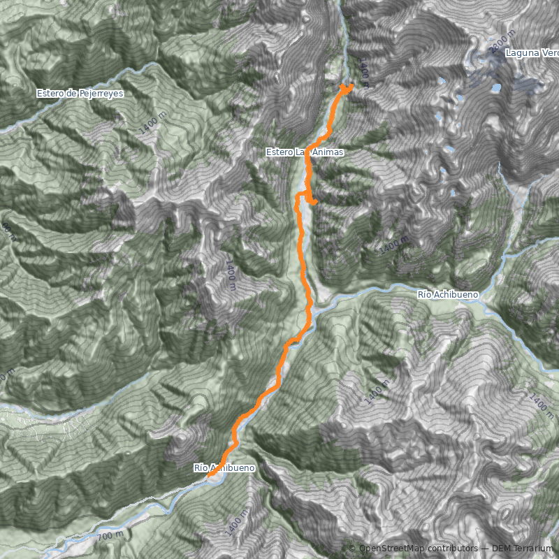 Mapa Cascadas las Ánimas