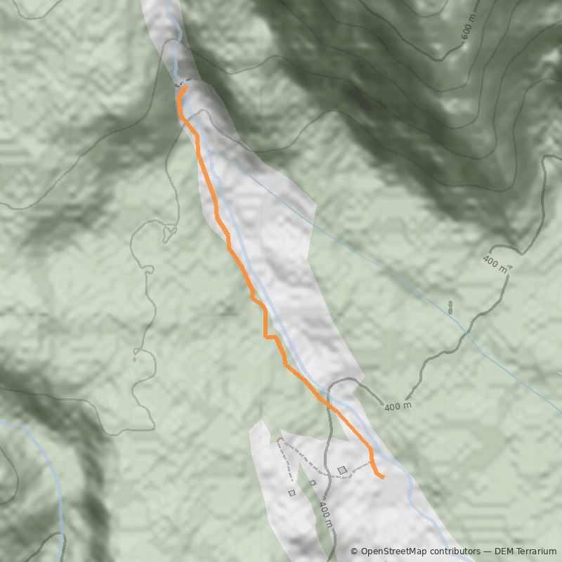 Mapa Salto del río Blanco