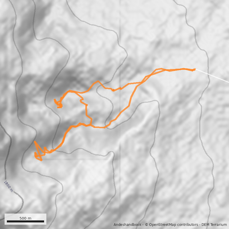 Mapa Erupción del volcán Malacara