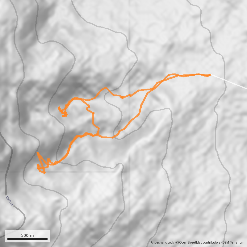 Mapa Erupción del volcán Malacara