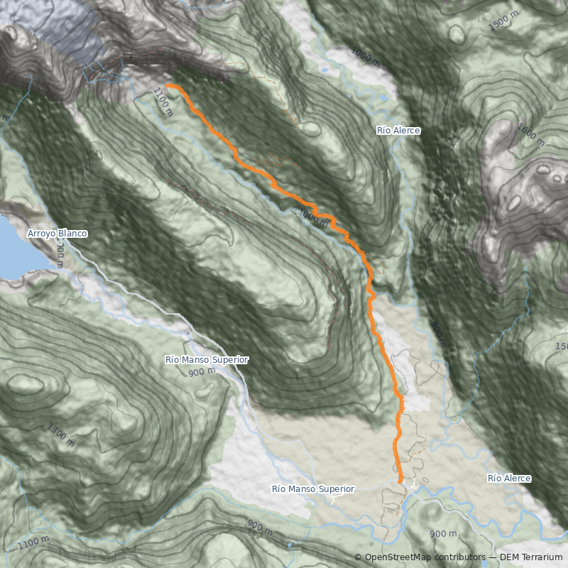 Mapa Mirador Ventisquero Castaño Overa