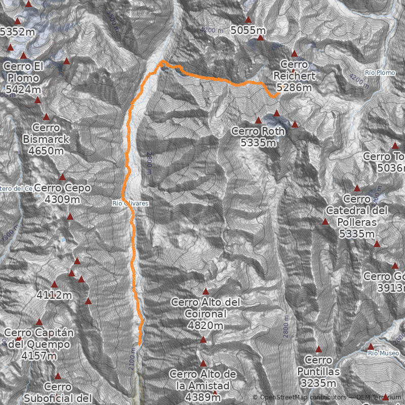 Mapa Paso de las Pircas