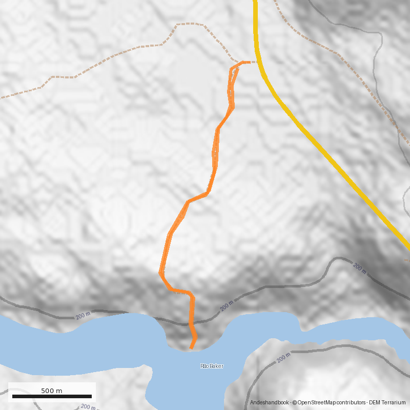 Mapa Confluencia Ríos Baker-Nef