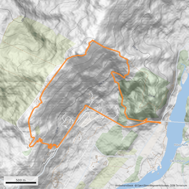 Mapa Cerro la Virgen - Piedra del Peñón 
