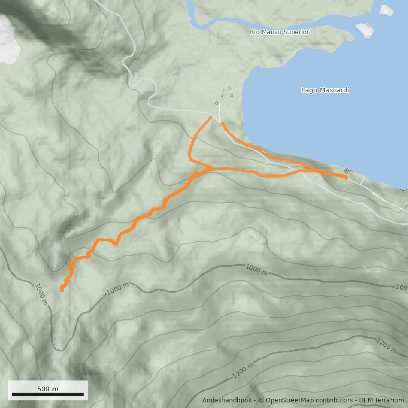 Mapa Cascada Los Césares