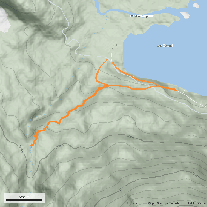 Mapa Cascada Los Césares