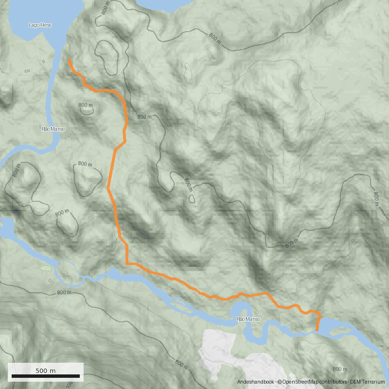 Mapa Segunda Cascada Los Alerces