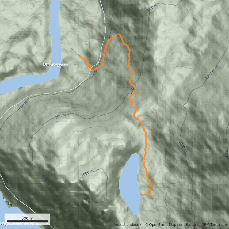 Mapa Laguna Escondida