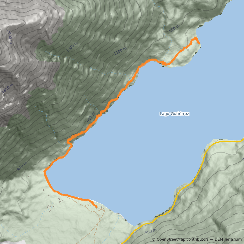 Mapa Playa Muñoz desde Camping Baqueanos