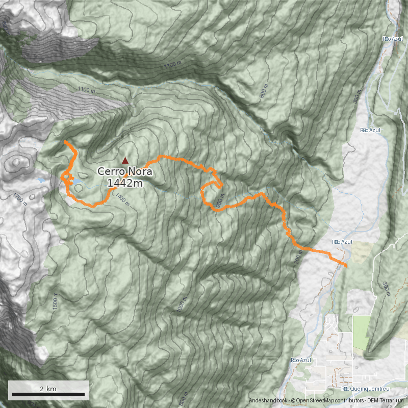 Mapa Refugio Cerro Lindo
