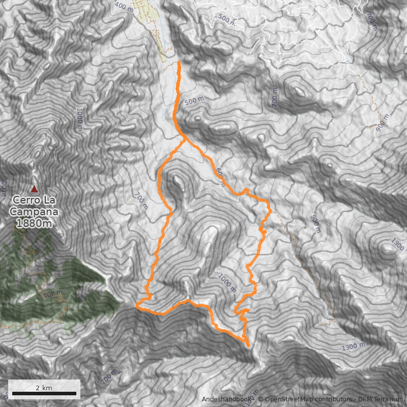 Mapa Cordón Cerro Penitentes