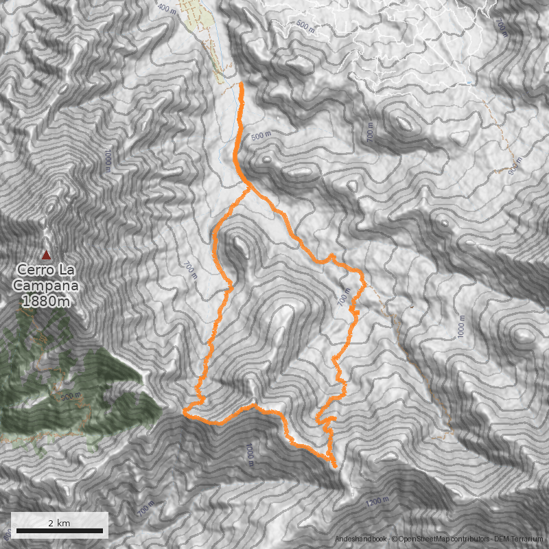 Mapa Cordón Cerro Penitentes