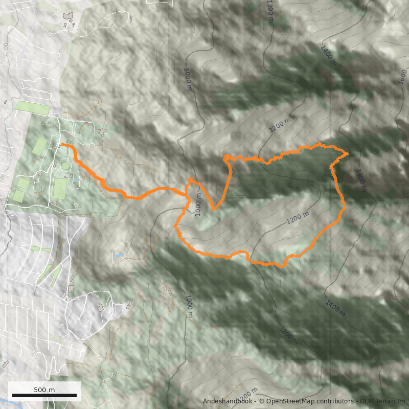 Mapa Sendero Quebrada Guayacán 