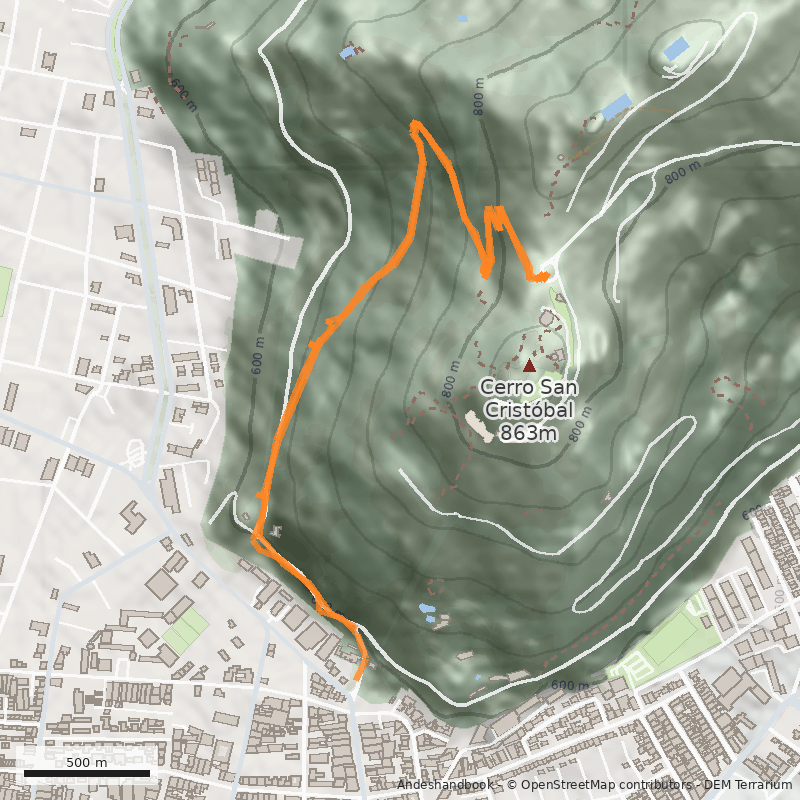 Mapa Sendero Zorro Vidal
