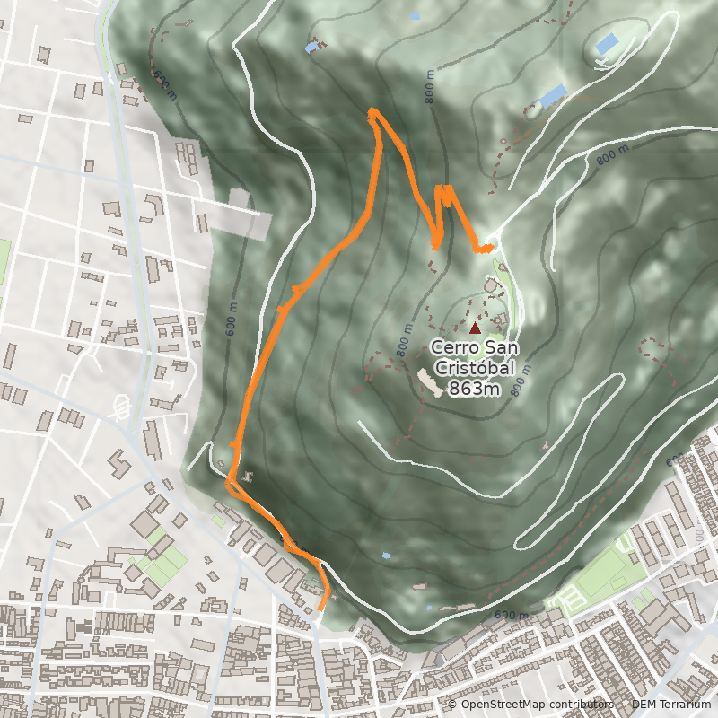 Mapa Sendero Zorro Vidal