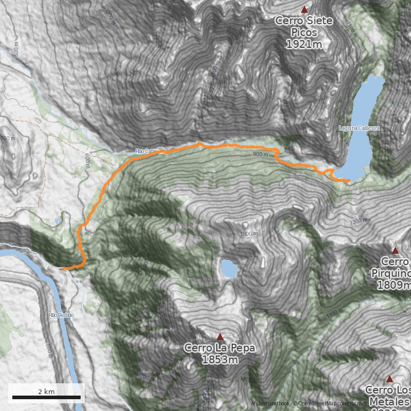 Mapa Laguna Cañicura