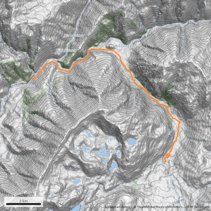Mapa Marmitas y Cascada de las Tragedias