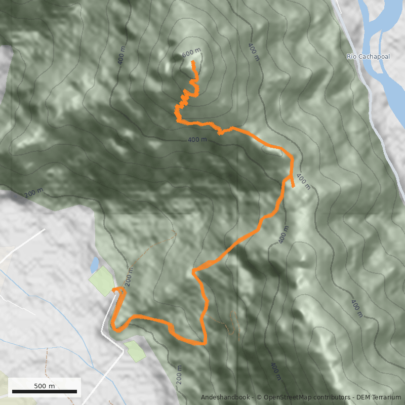 Mapa Cerro Gulutrén 