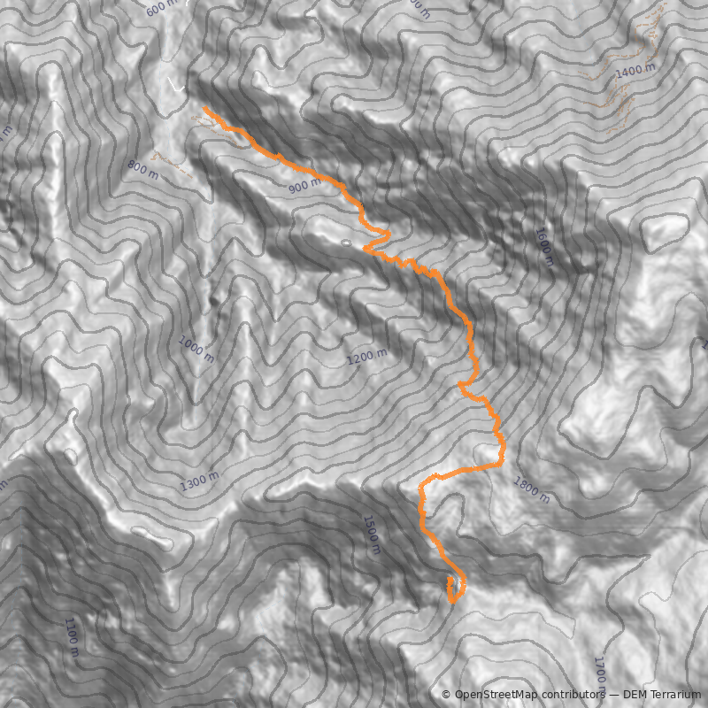 Mapa Salto del Agua Cerro Las Vizcachas 