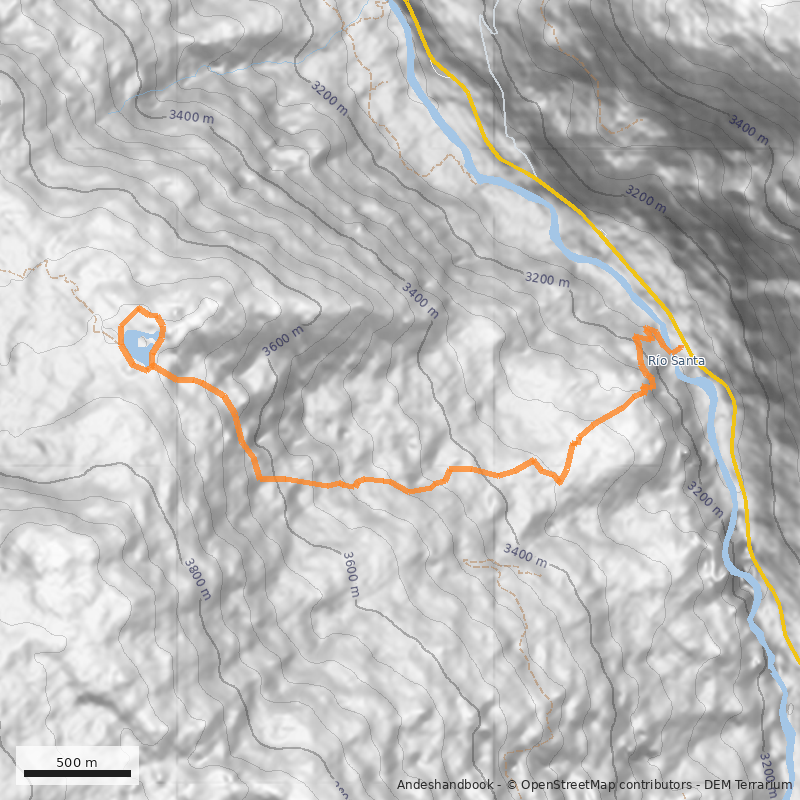 Mapa Laguna Willcacocha
