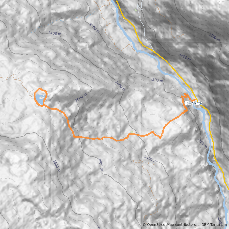 Mapa Laguna Willcacocha