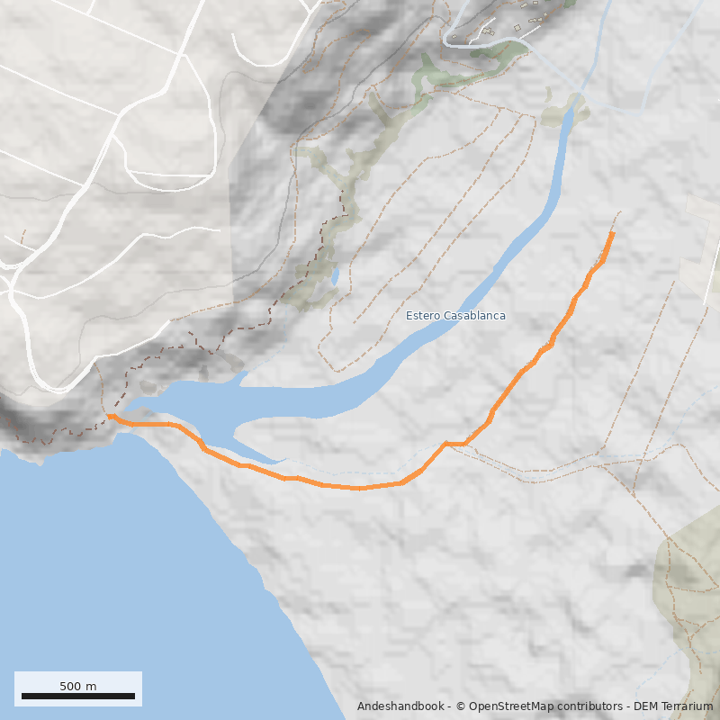 Mapa Humedal y playa de Tunquén