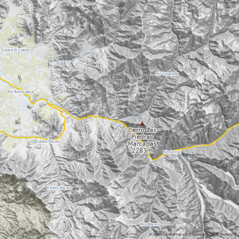 Mapa Petroglifos Cerro Las Piedras Marcadas