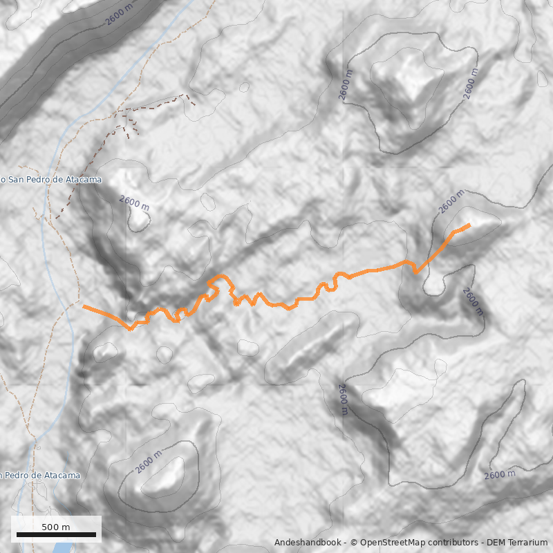 Mapa Quebrada de Chulacao (Garganta del Diablo)