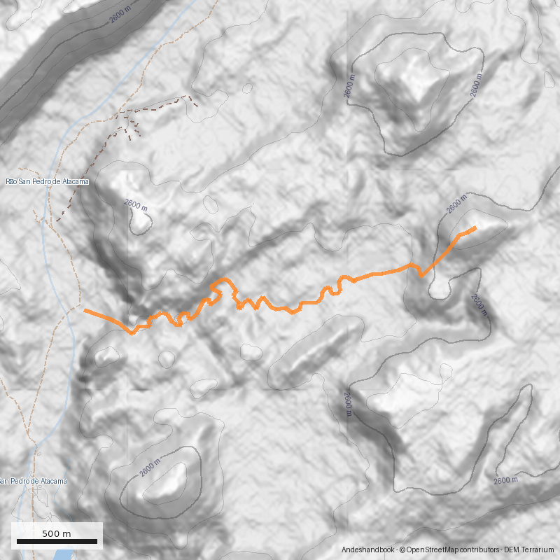 Mapa Quebrada de Chulacao (Garganta del Diablo)