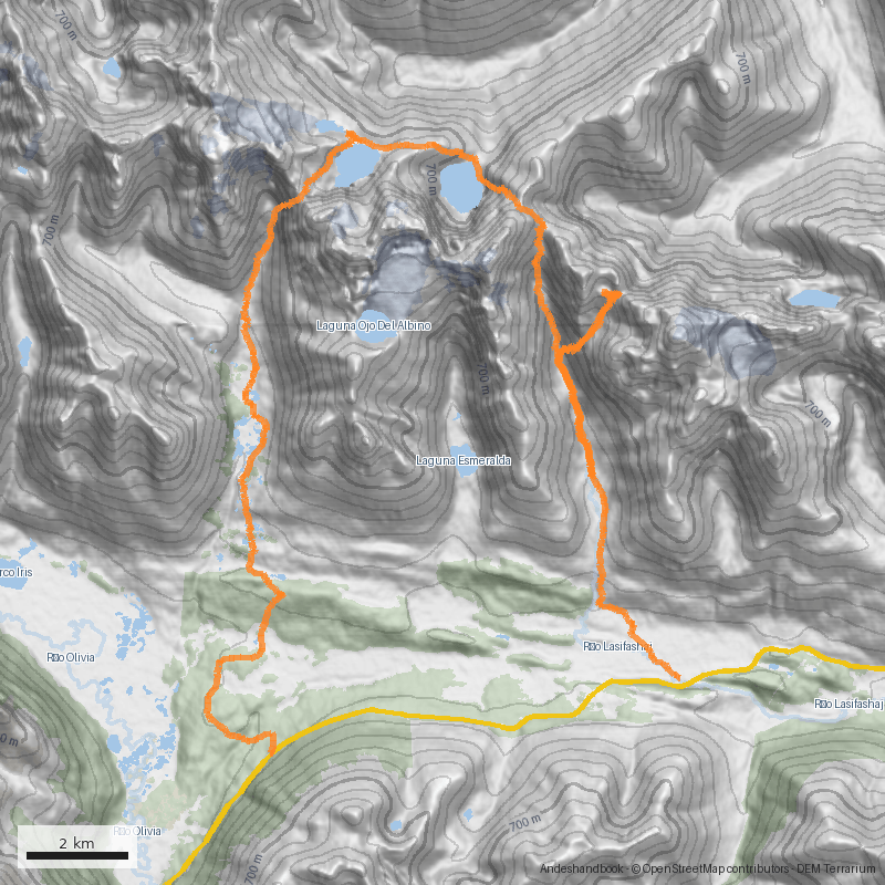 Mapa Circuito Domo Blanco  y Torres del Rhino