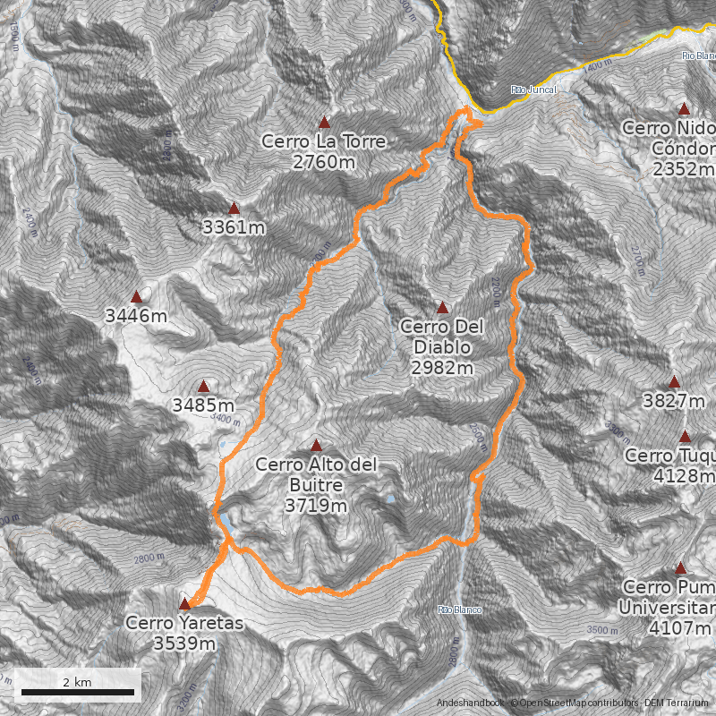 Mapa Laguna del Toro