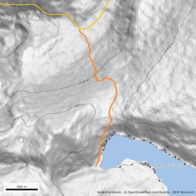 Mapa Laguna Cari Launa