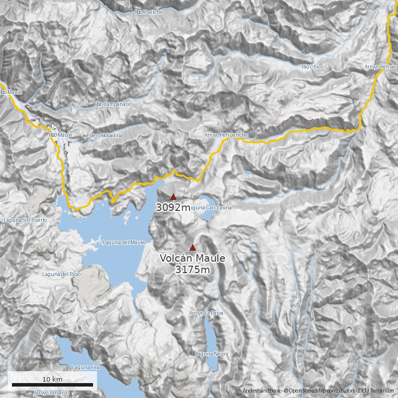 Mapa Laguna Cari Launa