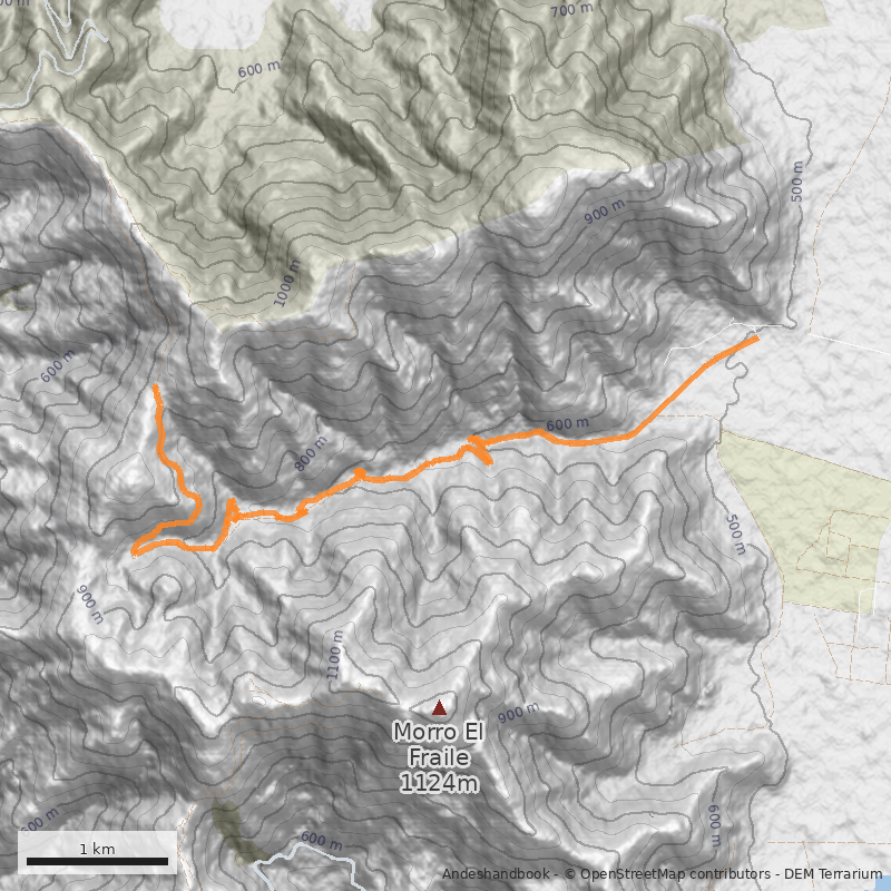 Mapa Quebrada de la Plata
