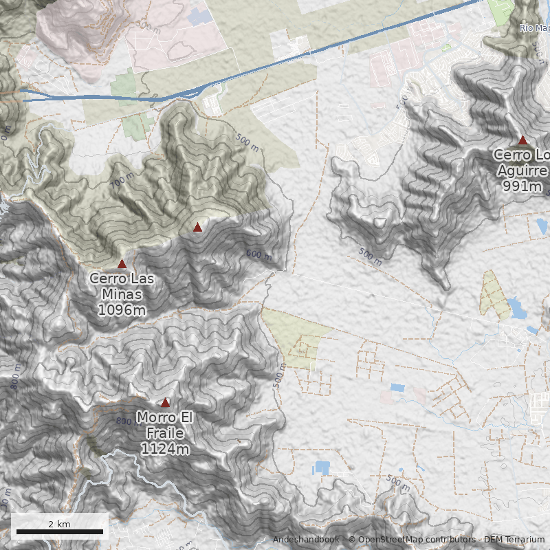 Mapa Quebrada de la Plata
