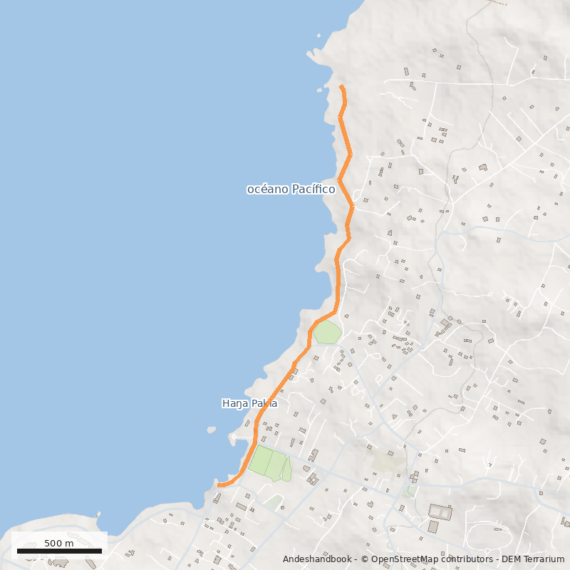 Mapa Sendero Costero Hanga Roa