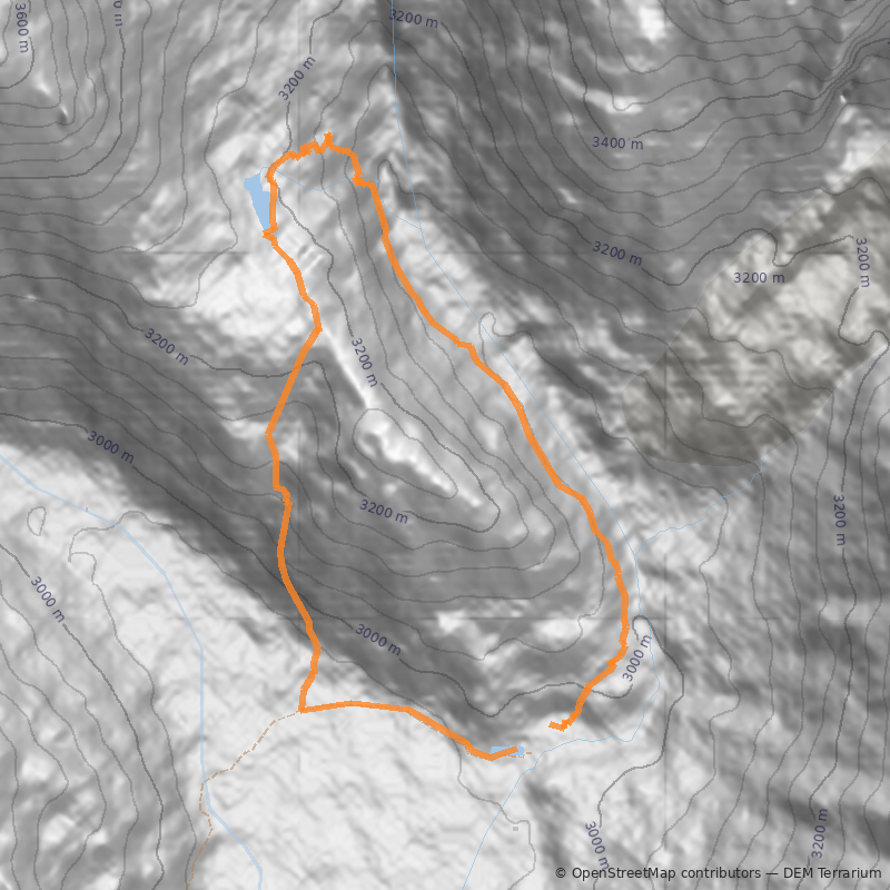 Mapa Termas del Plomo - Laguna de los Patos
