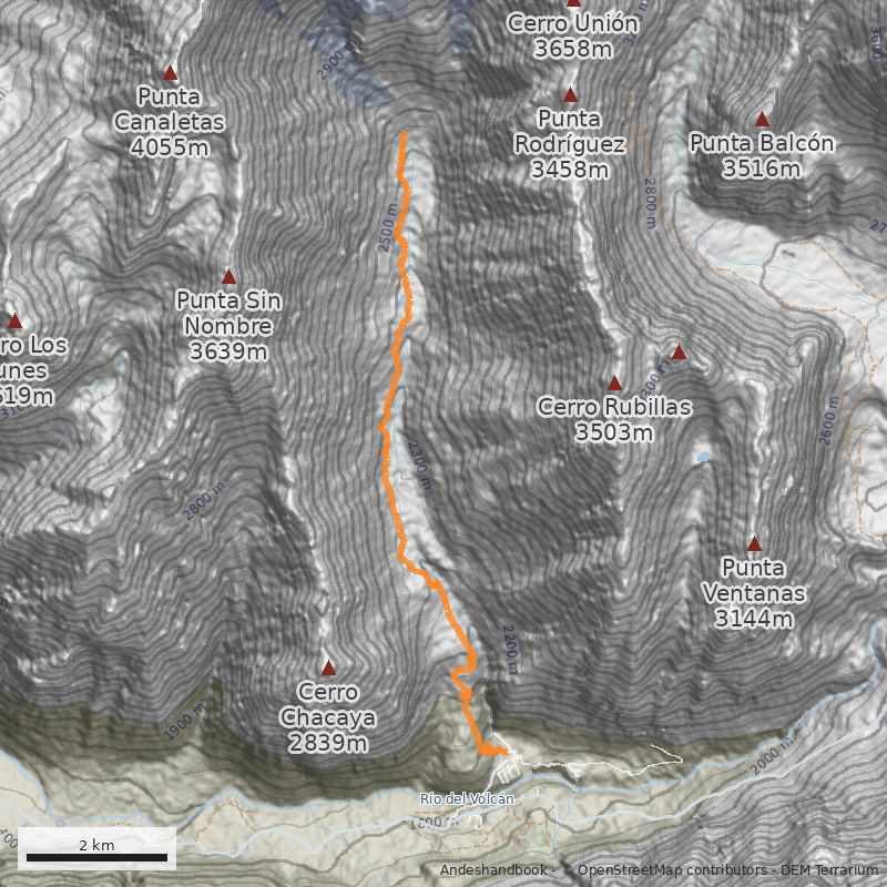 Mapa Monumento Natural El Morado